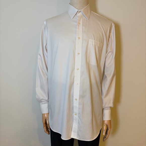 Kirkland Signature White Dress Shirt 16.5 34/35 Traditional Fit Non-Iron - Picture 5 of 10